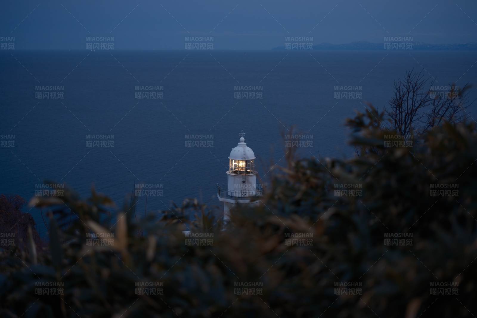 灯塔夜景图片