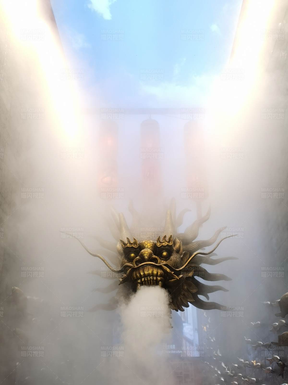 龙喷水雾图片