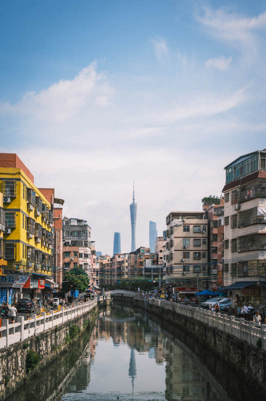广州塔与老城区图片