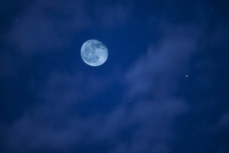 夜空中的明月图片