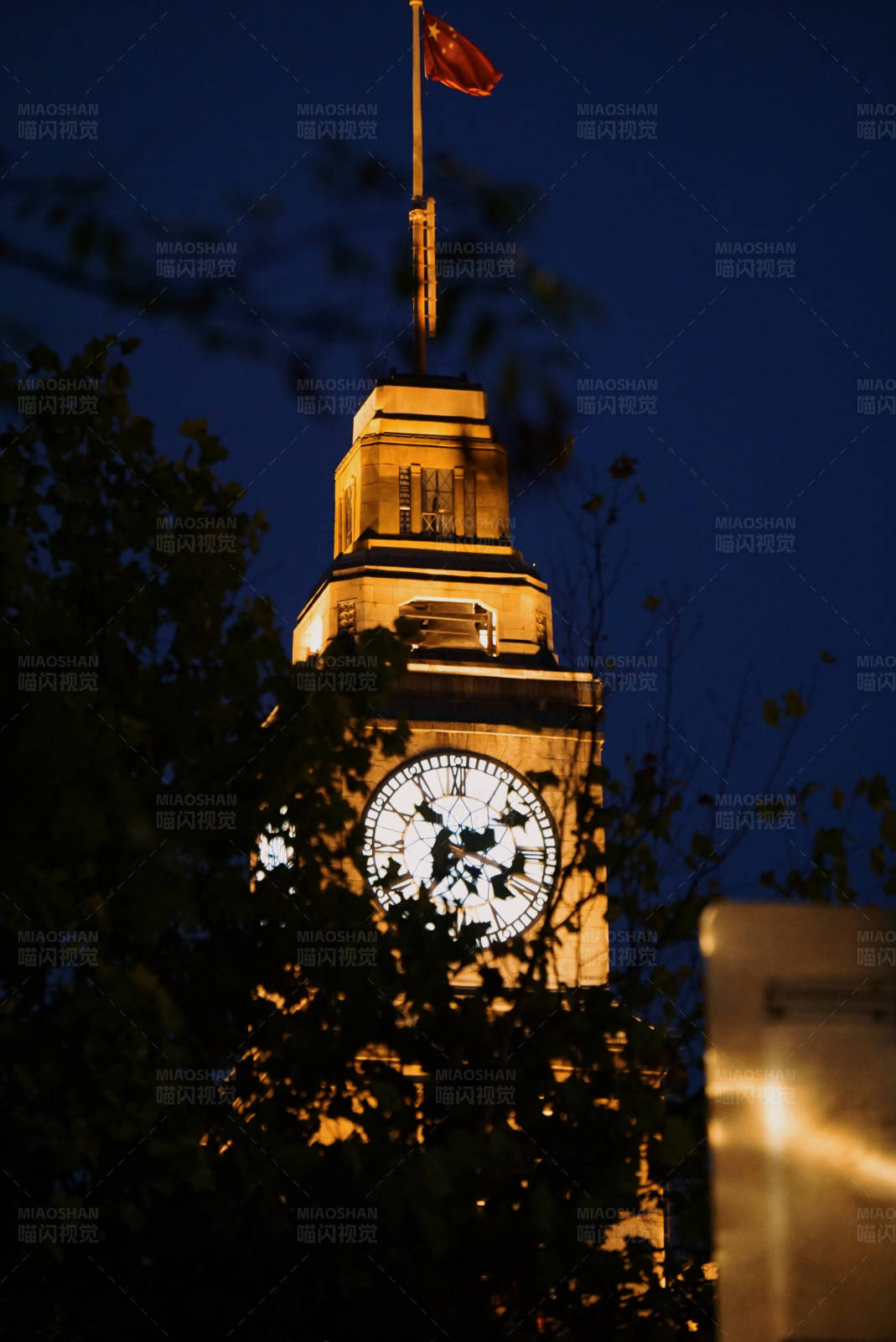 夜幕下的钟楼图片