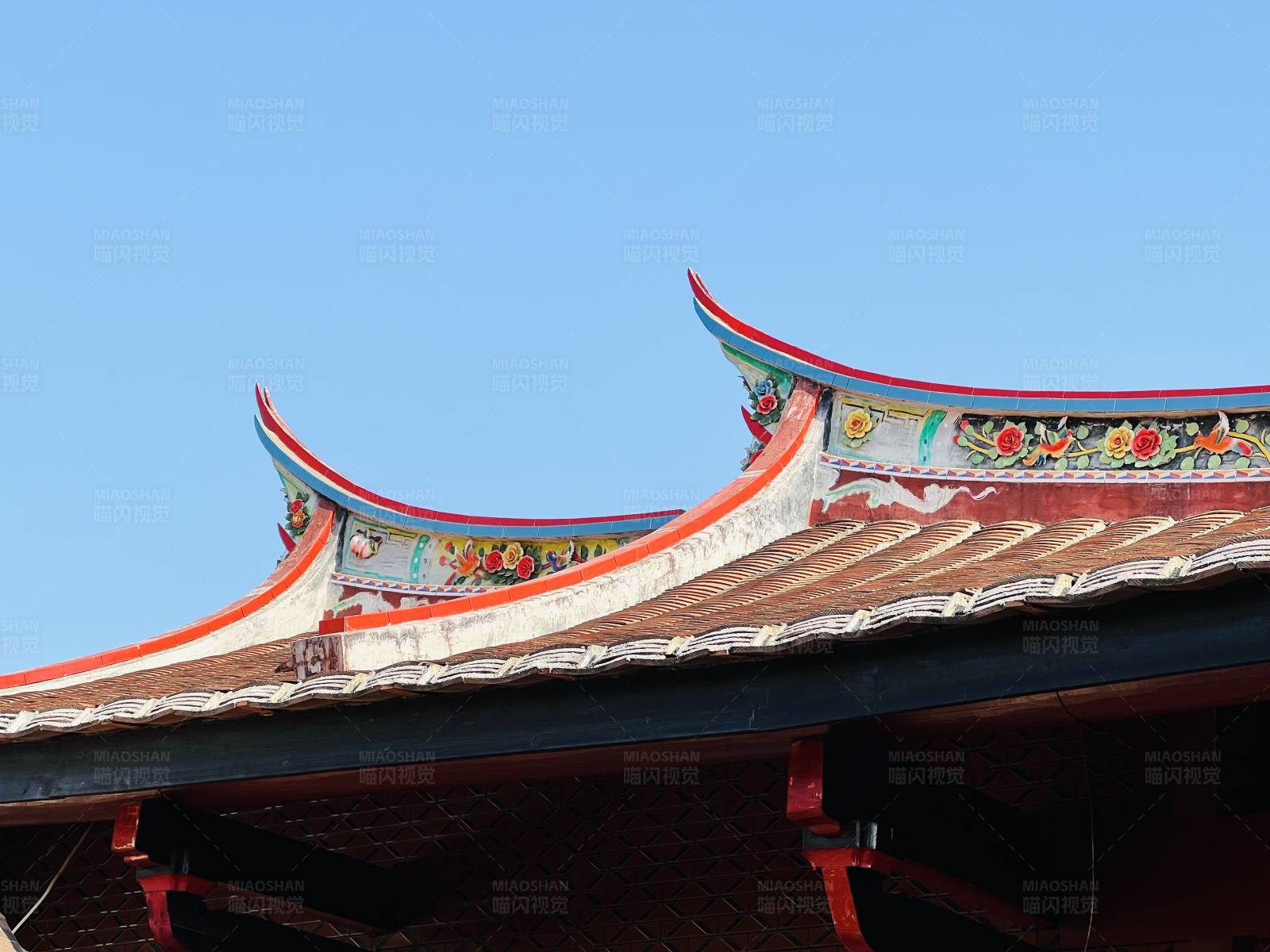 古建筑的翘角屋顶图片