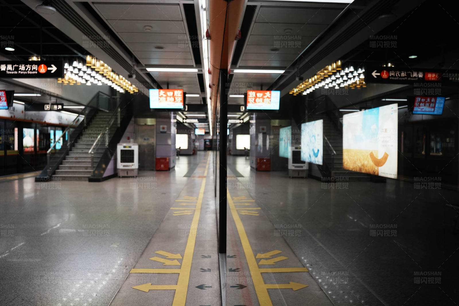 地铁站台夜景图片