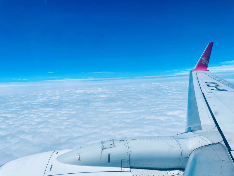 云端之上 飞行的翅膀图片