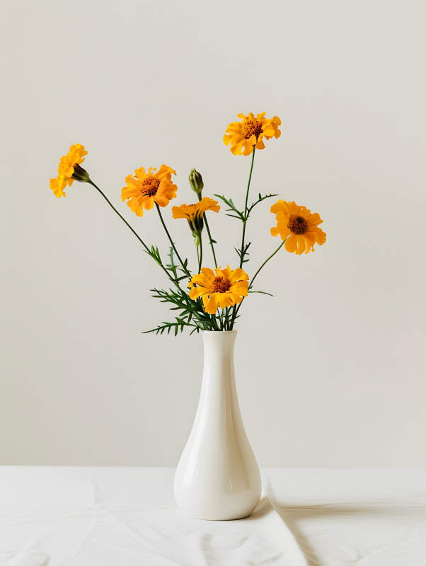 橙色花朵的静谧之美图片