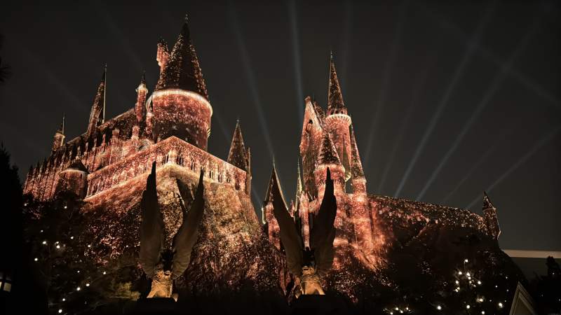 霍格沃茨城堡灯光秀图片