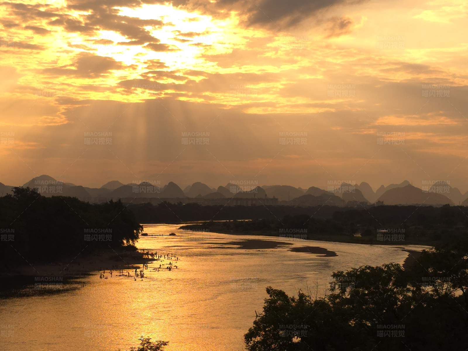 漓江日落图片