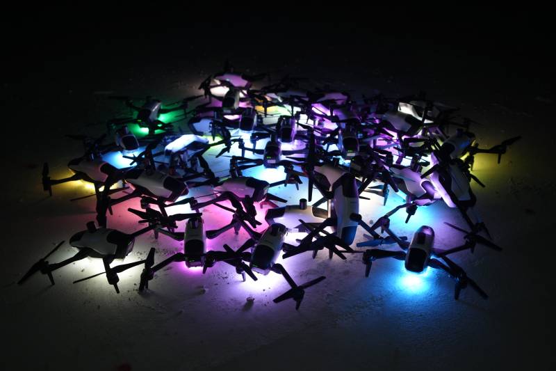 无人机灯光秀图片