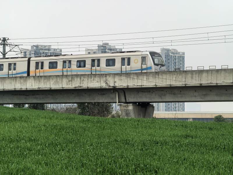 地铁穿行在城市与自然间图片