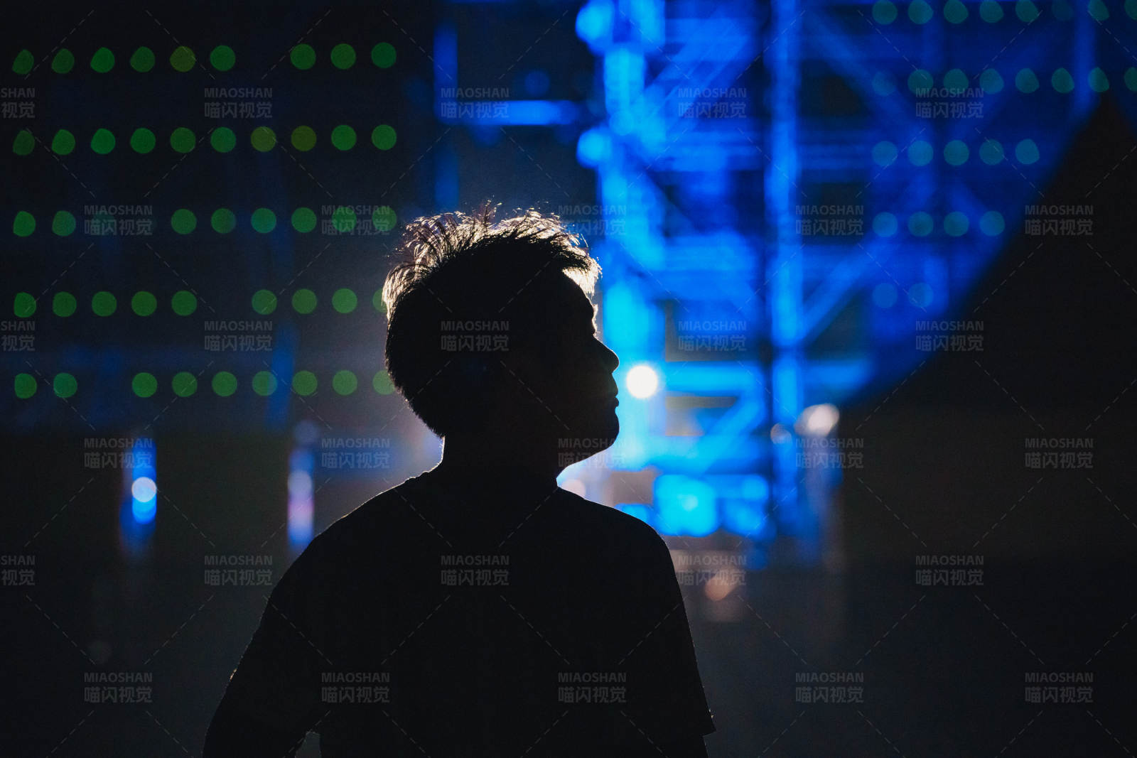 夜色中的剪影图片