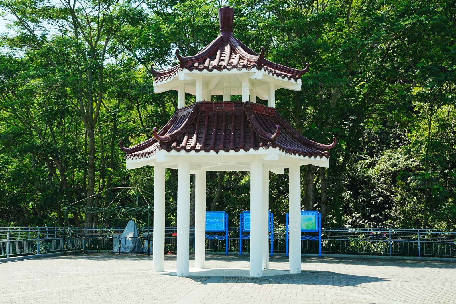 公园中的中式凉亭图片