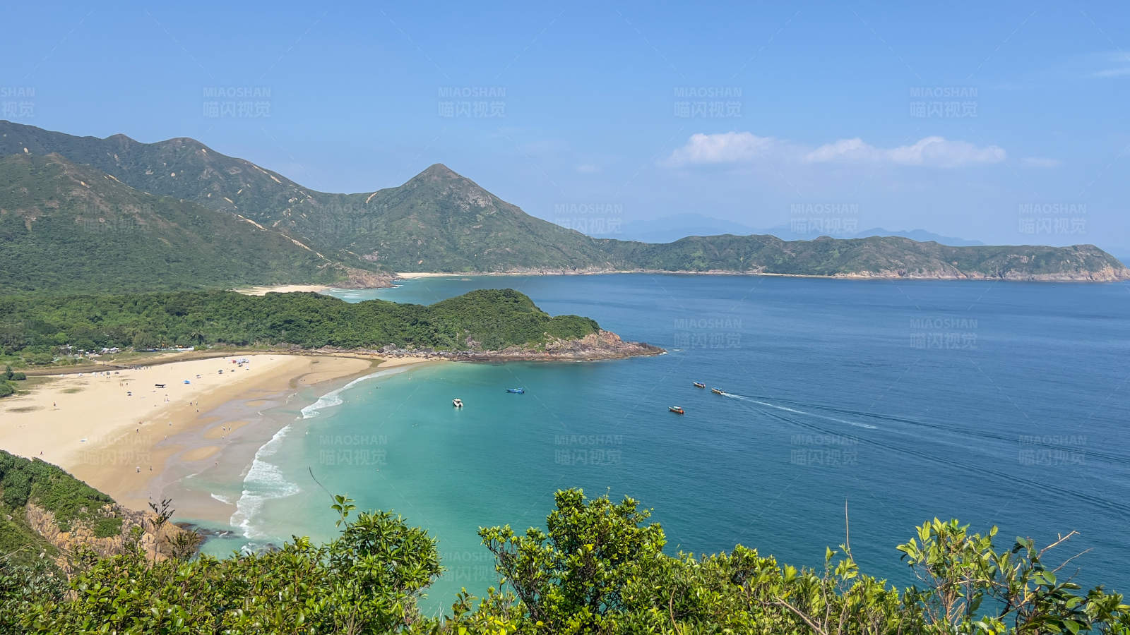 青山碧海 宁静海湾图片