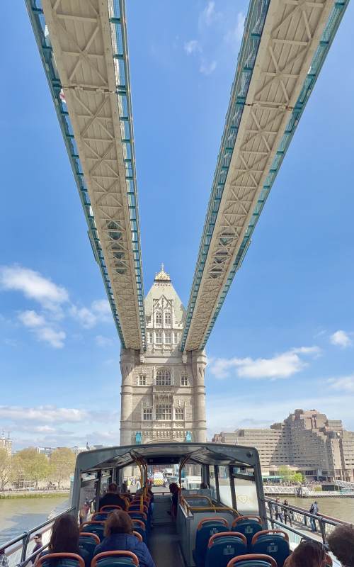 伦敦塔桥观光巴士视角图片