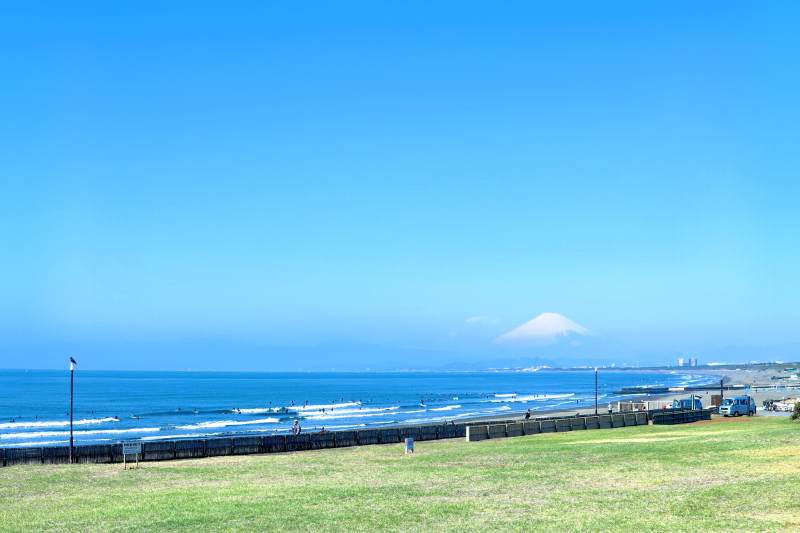 富士山与海景图片