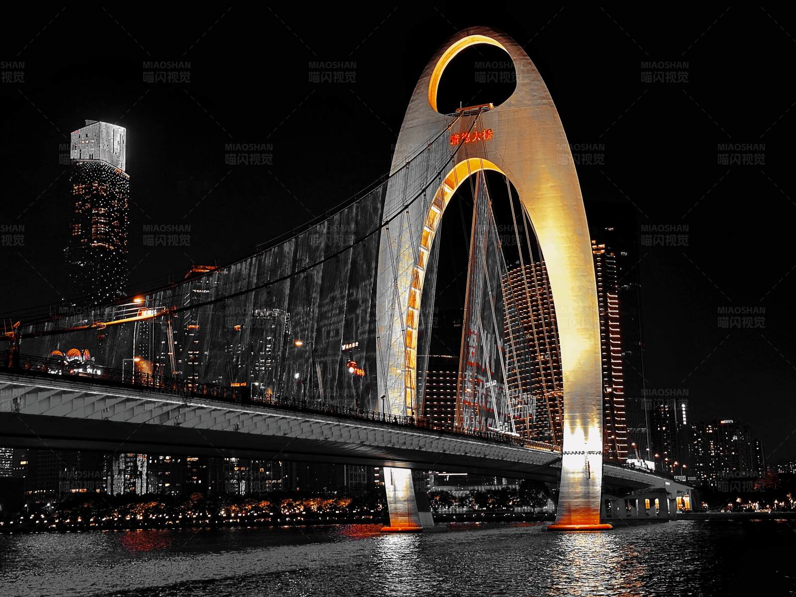 夜色中的城市之门图片