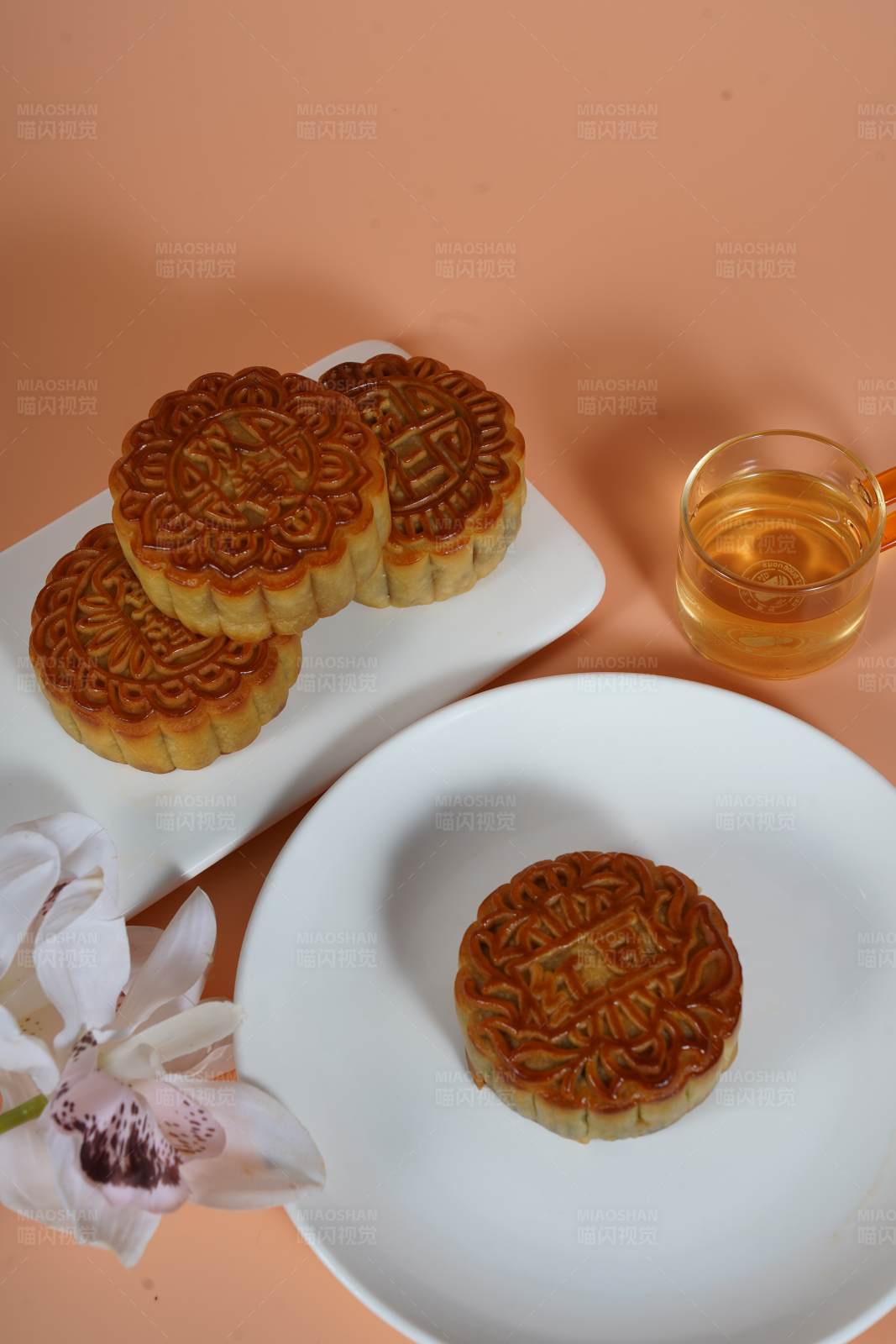 月饼与茶的完美搭配图片