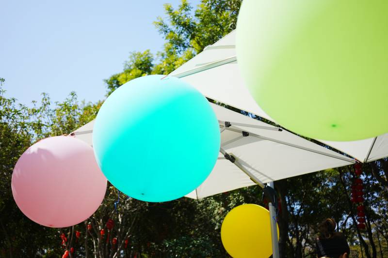 彩色气球户外派对图片