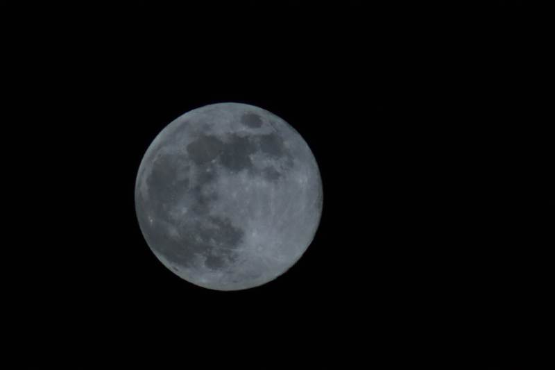 夜空中的满月图片