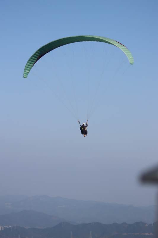 滑翔伞翱翔蓝天图片