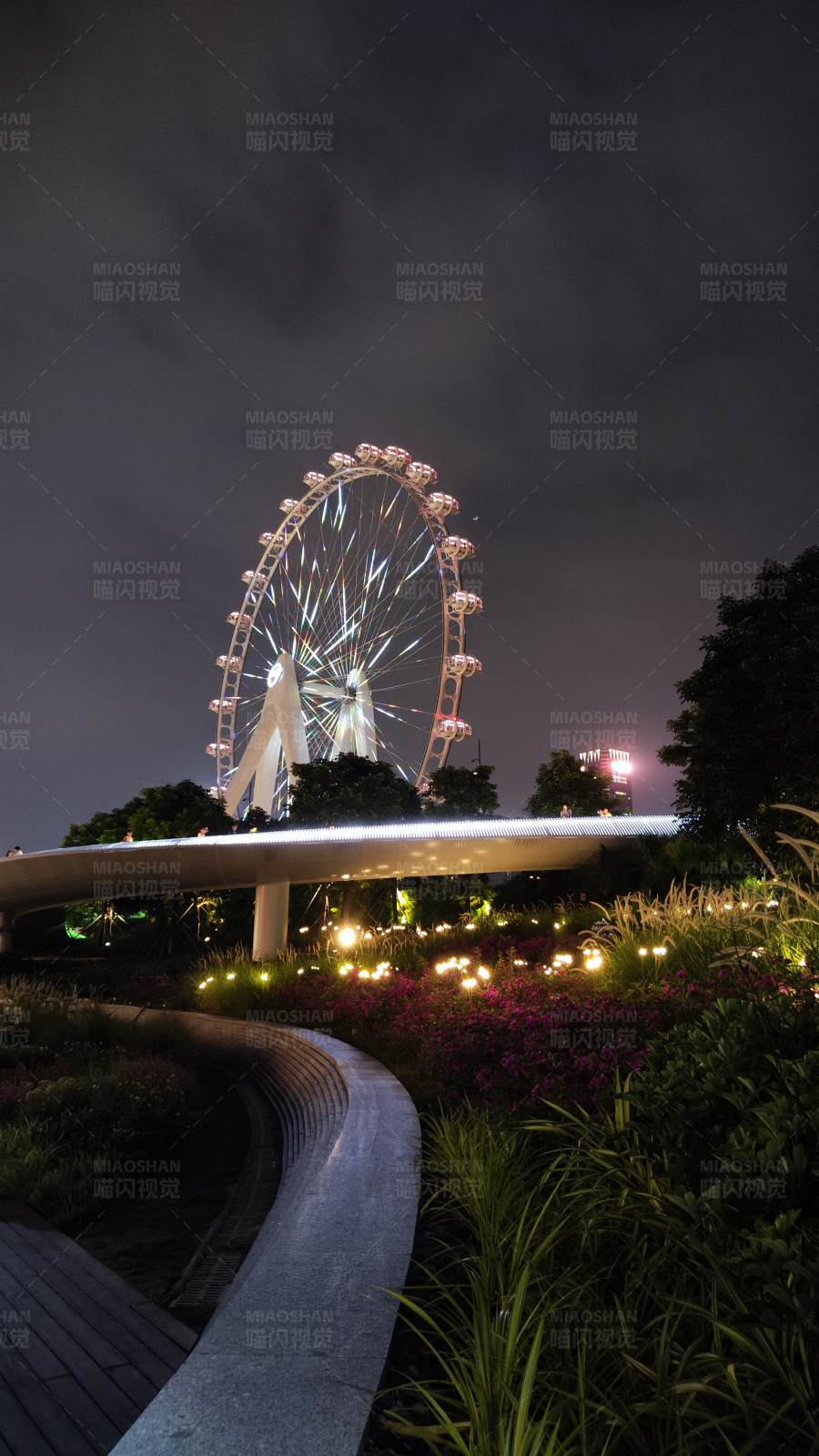 夜色摩天轮图片