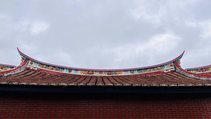 古建筑的翘角屋顶图片