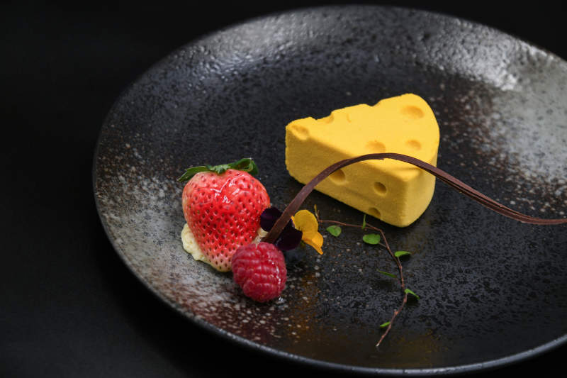 芝士蛋糕与浆果甜点图片