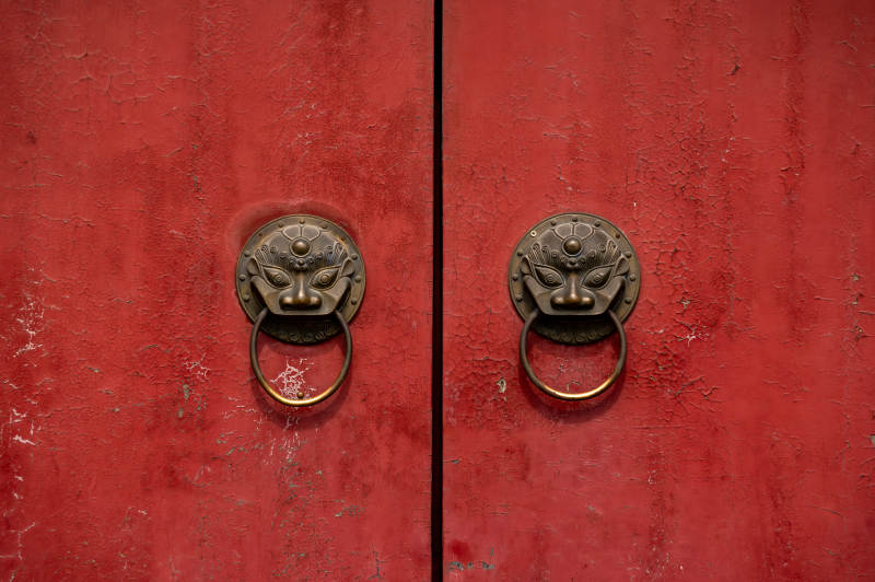 红门铜狮环图片
