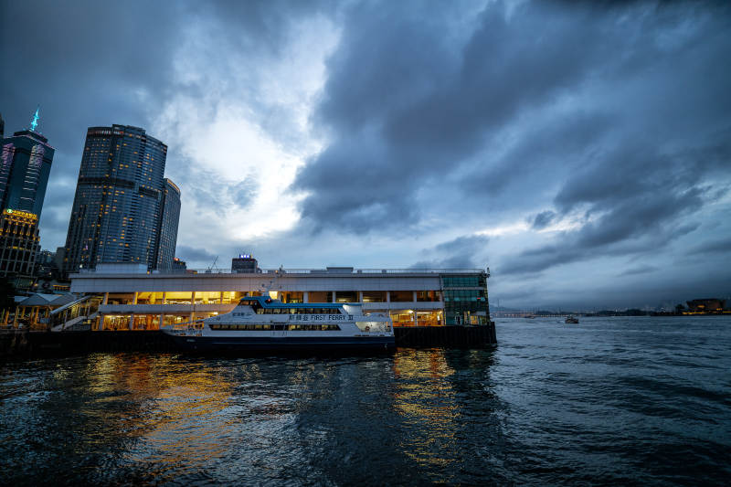 香港维多利亚港夜景图片