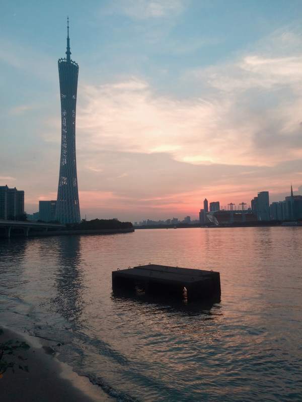 广州塔夕阳美景图片