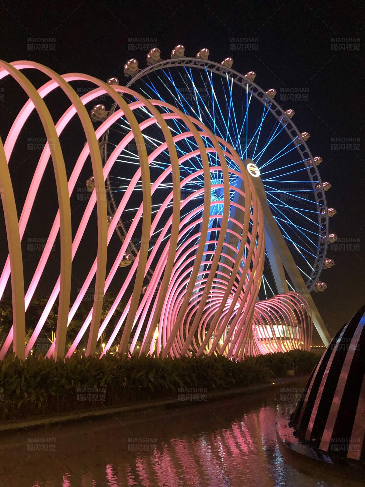 深圳摩天轮和光影桥图片