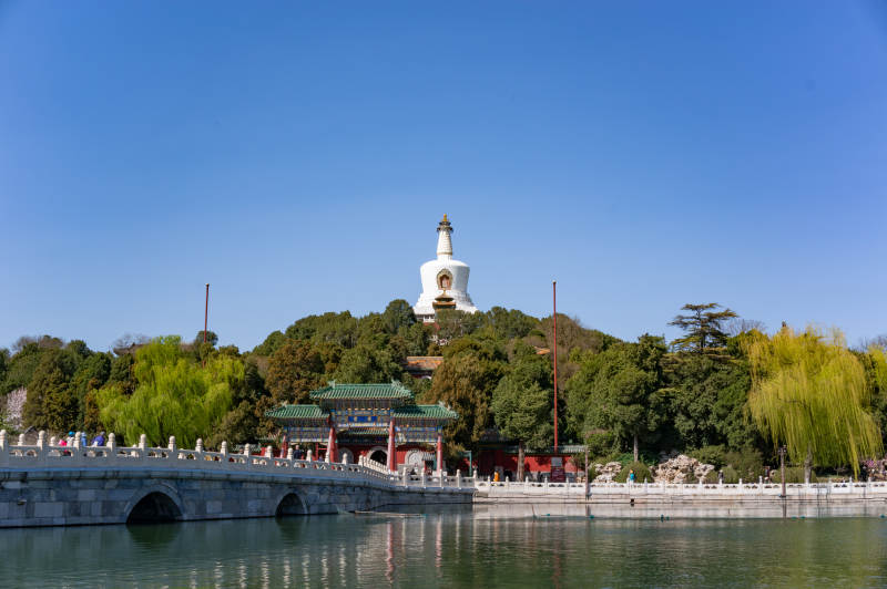北京北海公园白塔寺图片