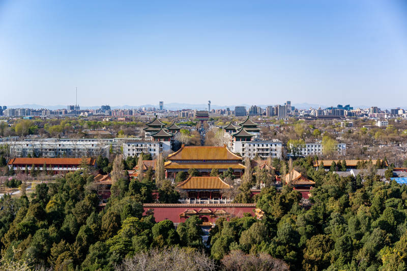 北京中轴线遥望鼓楼图片