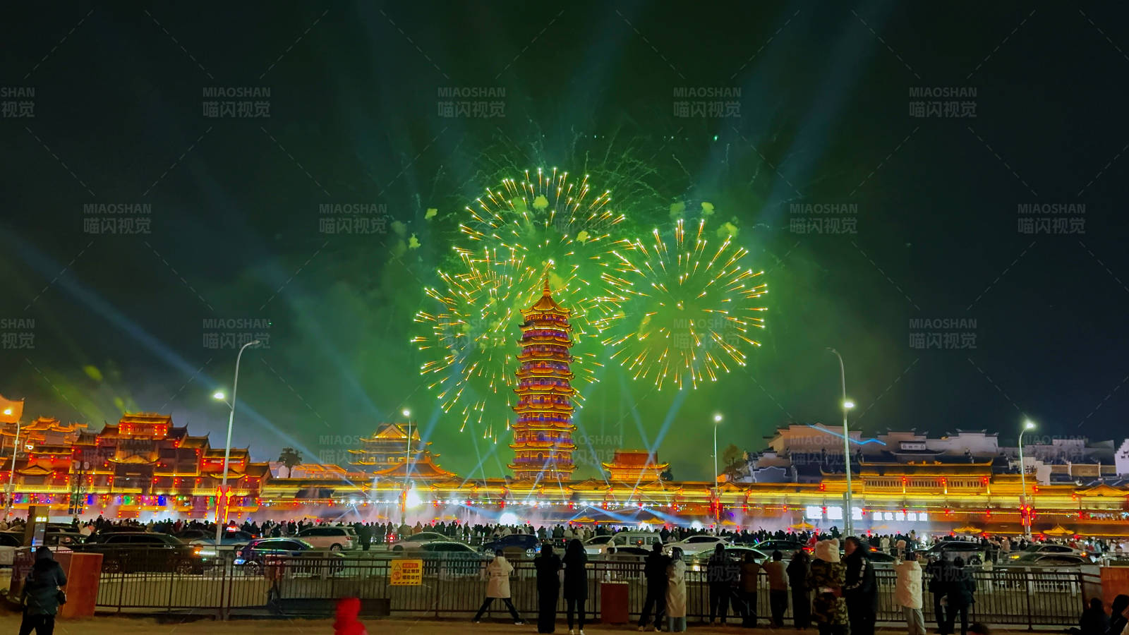 太湖龙之梦烟花秀图片