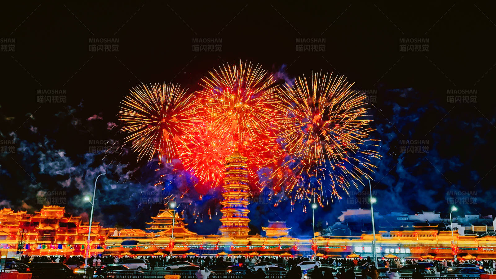 太湖龙之梦烟花秀图片