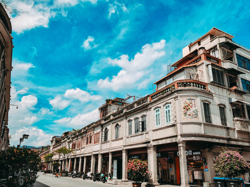 泉州古街蓝天图片