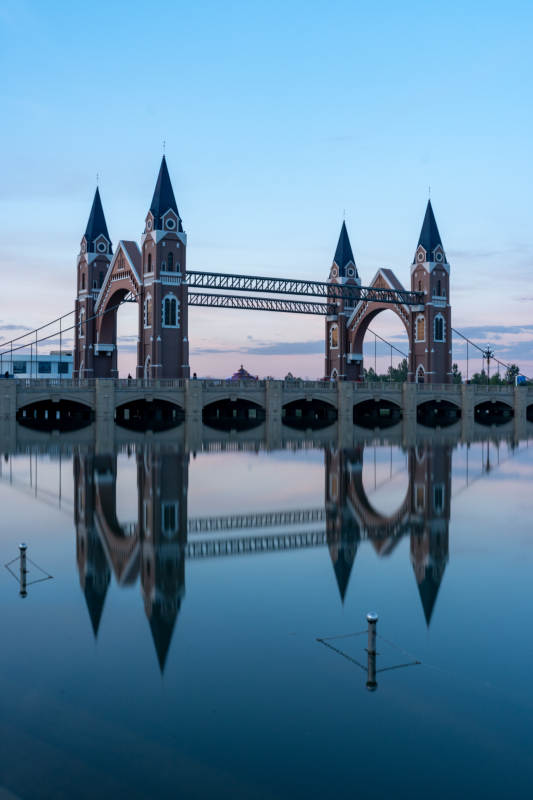 新疆布尔津桥图片