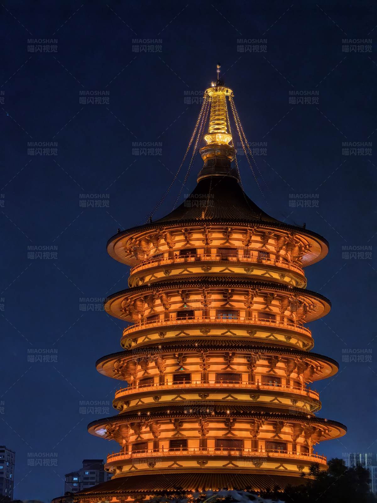 夜色中的洛阳明堂天堂图片