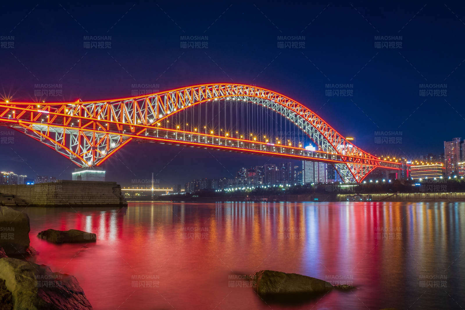重庆朝天门大桥夜景图片