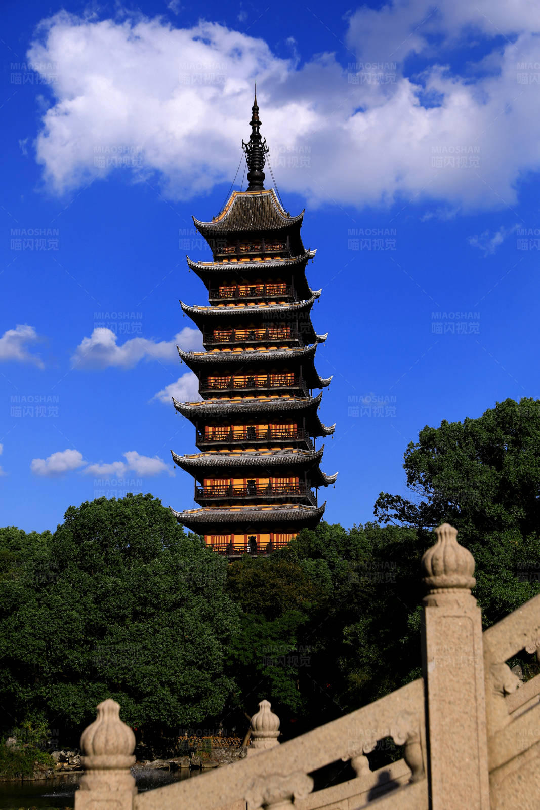 常熟方塔特写图片