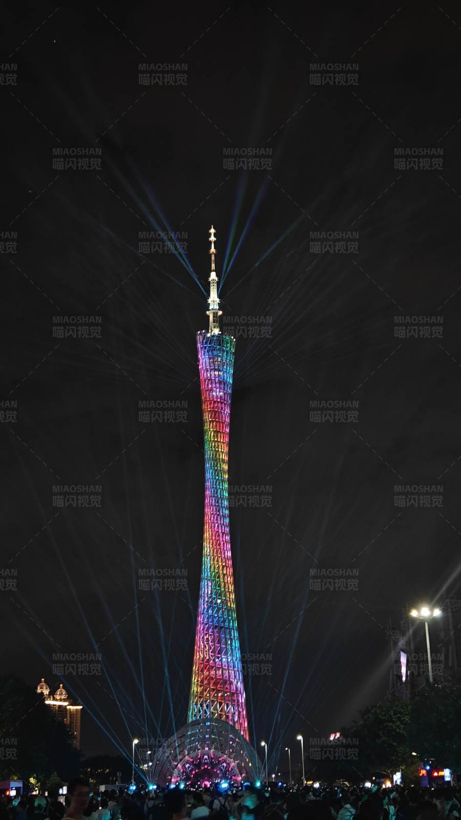 广州塔夜景灯光秀图片