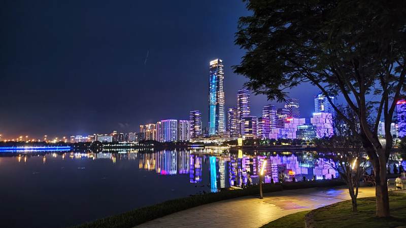 深圳人才公园夜景图片