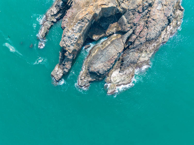 平潭东庠岛海蚀崖俯瞰图图片