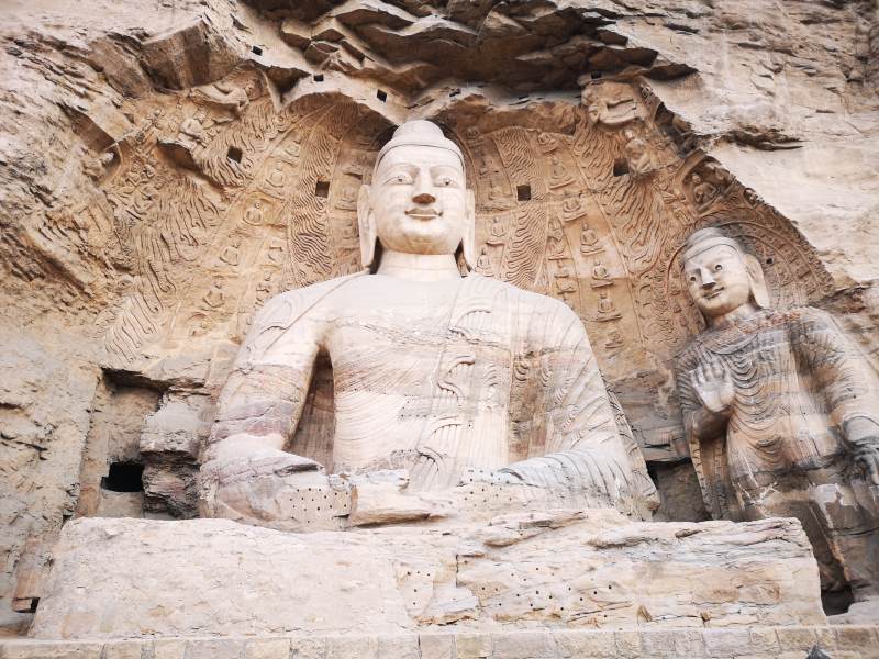 山西云冈石窟佛像图片