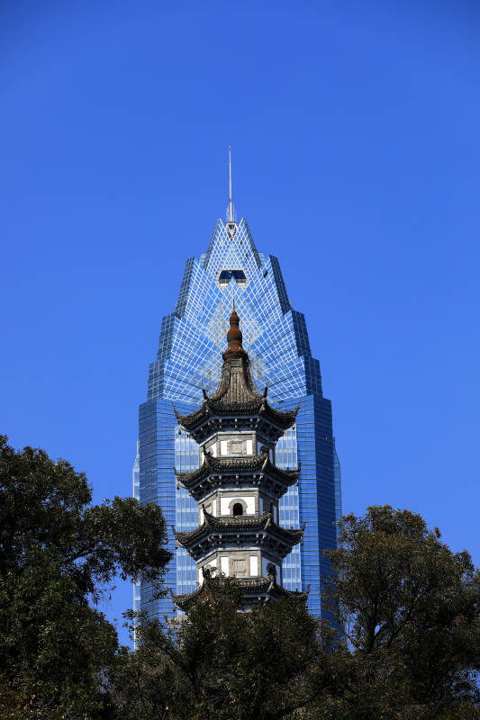  温州巽山塔古今建筑对比图片