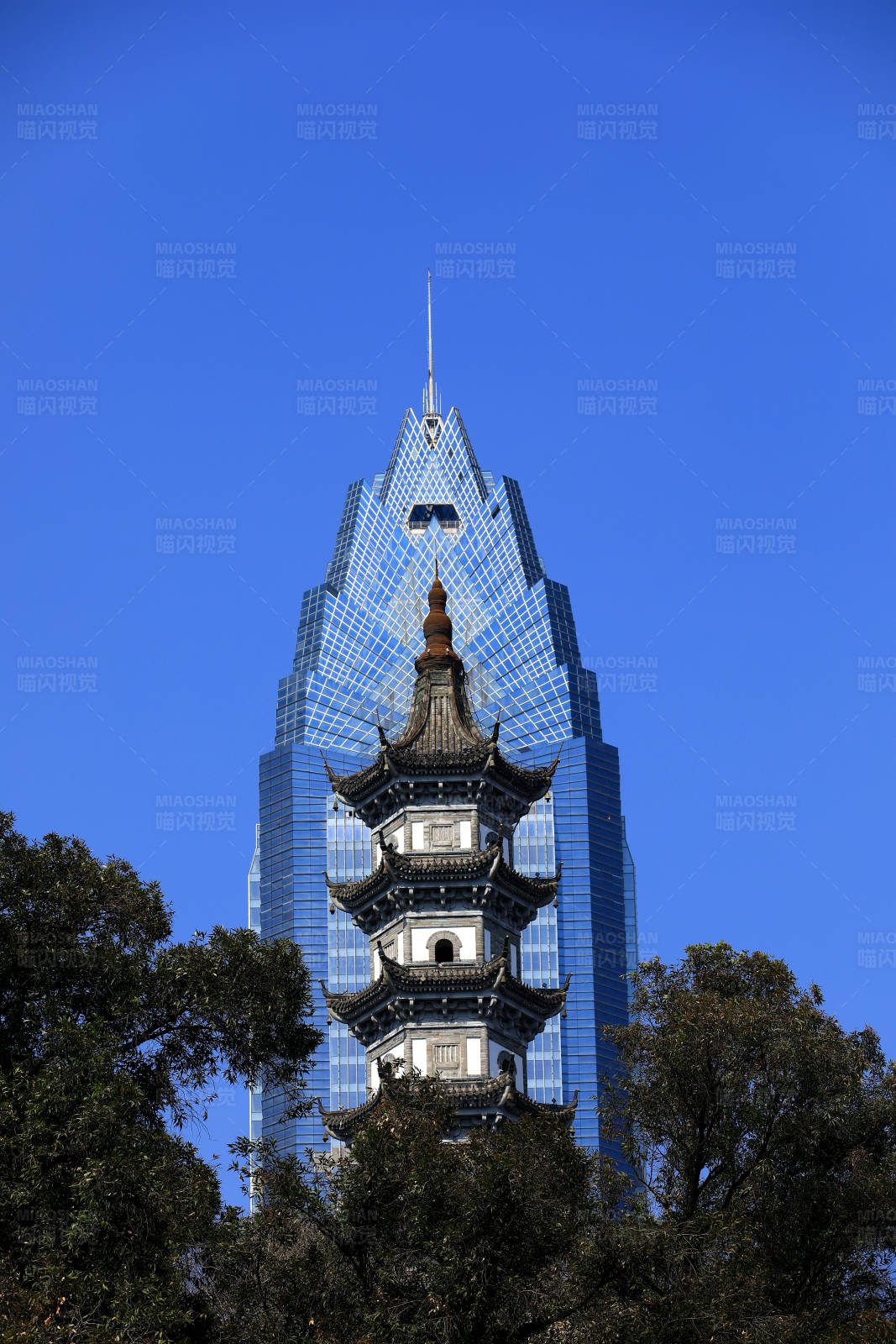  温州巽山塔古今建筑对比图片