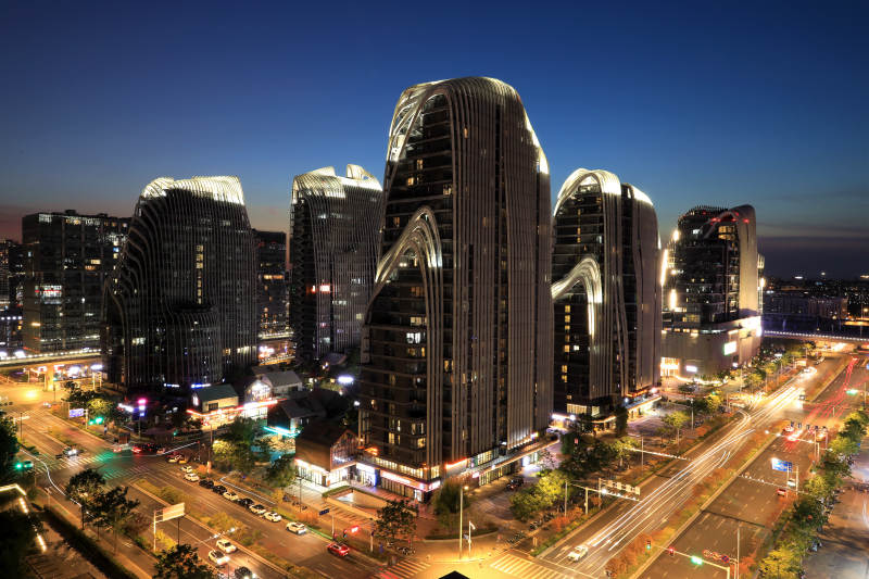 南京喜马拉雅夜景图片