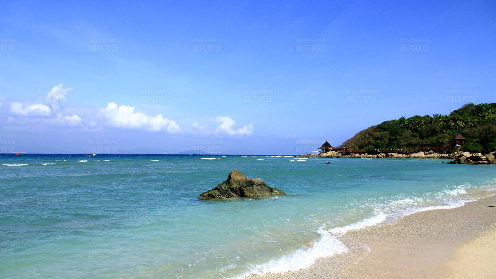三亚蜈支洲岛海滩风光图片