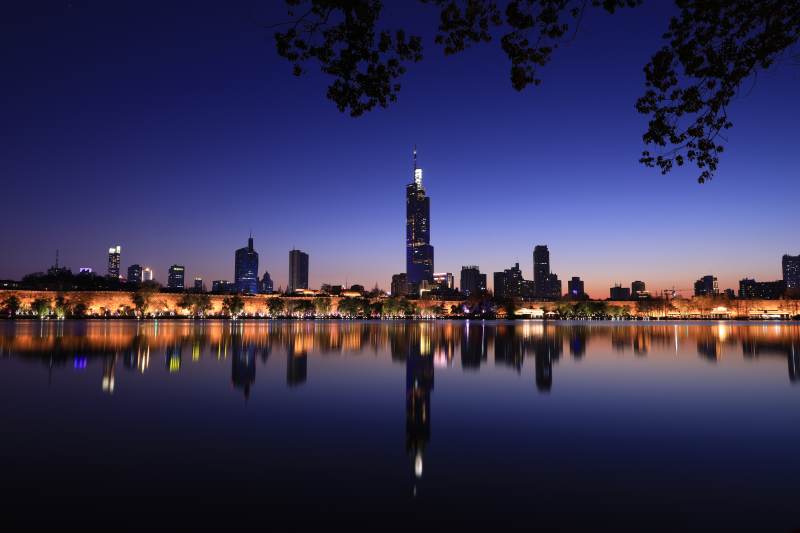 南京地标建筑夜景图片