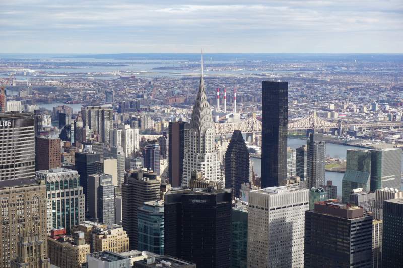 美国纽约市中心的天际线图片