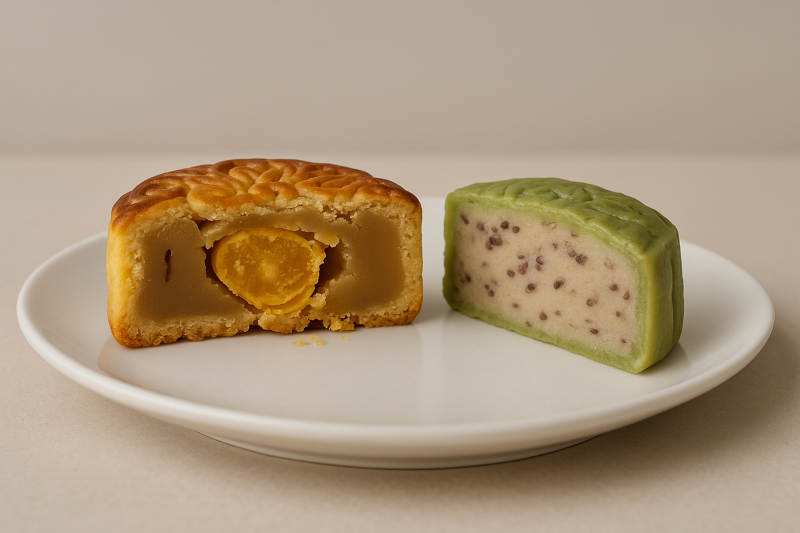 月饼对比 传统与现代图片